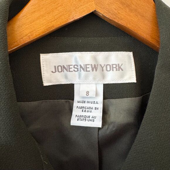 Jones New York Dark Green Wool Blazer Size 8 - Picture 6 of 7